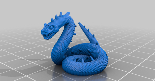 gloomhaven monster giant viper virtuallyjason 3D Models Toys & Games Outdoor dnd miniature thingiverse 3d print model - Mito3D