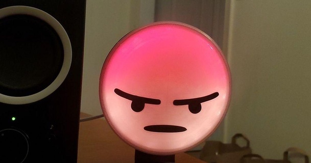 rgb led angry reaction face alexy 3D Models Gadgets Other ws2812 thingiverse 3d print model - Mito3D