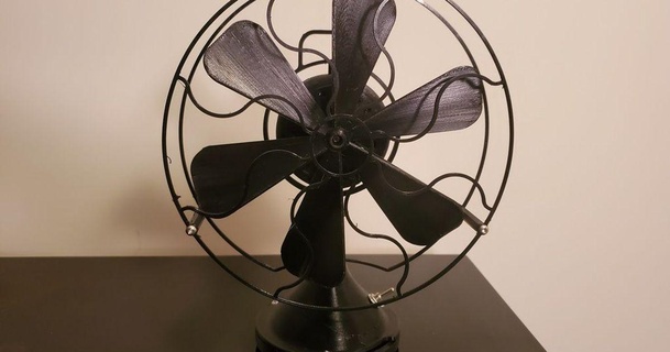 fantasia oscillante fan completamente stampato alessia 3D Modelli domestico Casa attrezzature scrivania motore batteria 3d print model - Mito3D