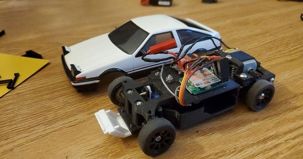 völlig gedruckt 1 28 rc Wagen Chassis mini kompatibel alexie 3D Modelle Hobby Macher RC Robotik Mini thingiverse Radio Kontrolle 3d print model - Mito3D