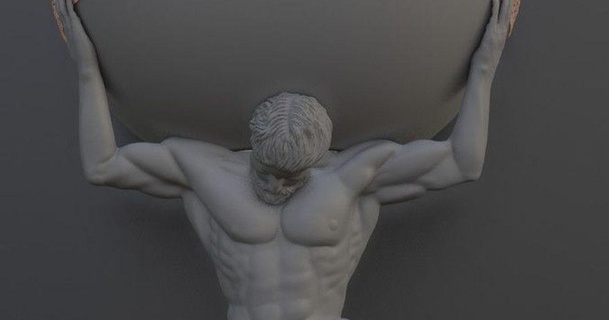 Atlas luminária v2 nahhojjen 3D modelos casa equipamento abajur thingiverse masculino mitologia grega 3d print model - Mito3D