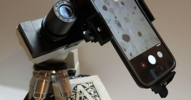 universal microscope phone Câmera adaptador destemido 3D modelos Aprendendo objetos monte Ciência Smartphone 3d print model - Mito3D