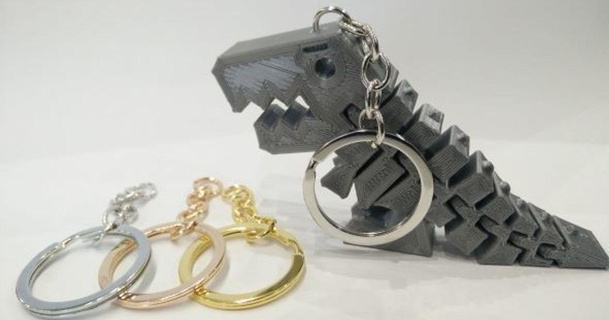 flexi rex porte clés caché boucle Mike 3D modèles mode accessoires dinosaure agiter souple trex 3d print model - Mito3D