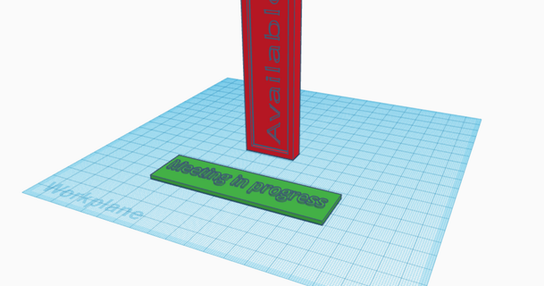 réunion progrès signe Rob 85 3D modèles Ménage Bureau porte panneau 3d print model - Mito3D