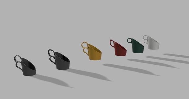 Kaffee Tasse Halter Unterstützung hana 3D Modelle Haushalt Büro Kaffeetasse Kaffeetassenhalter 3d print model - Mito3D
