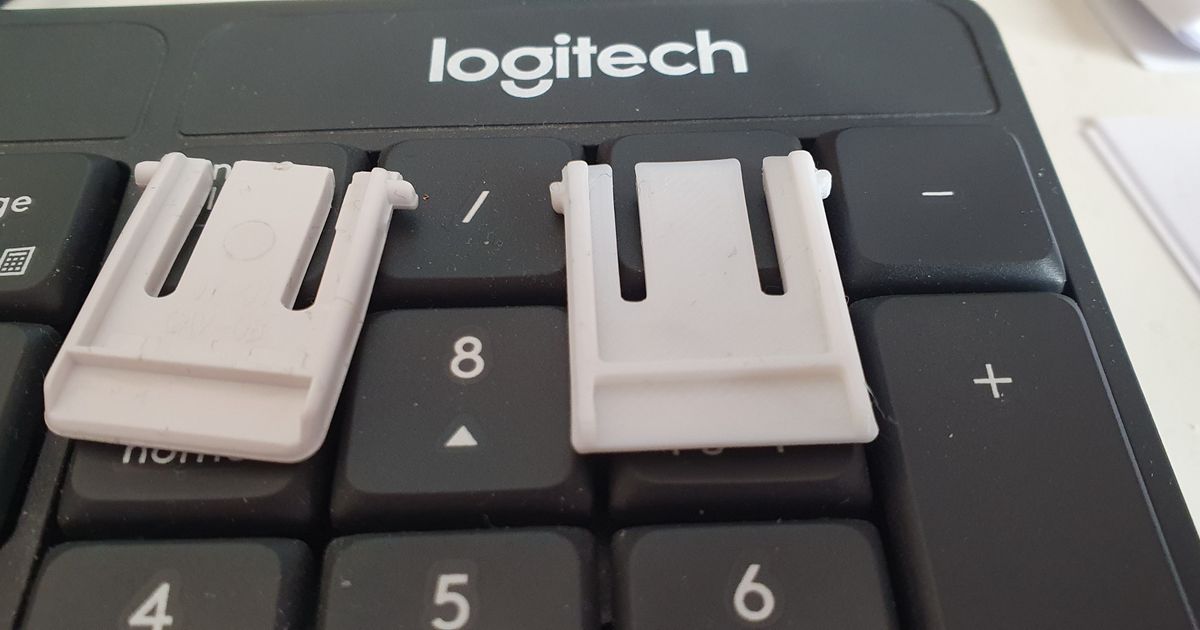 Logitech teclado pés guido3d 3D modelos aparelhos computadores peça reposição k375 3D print model - Mito3D