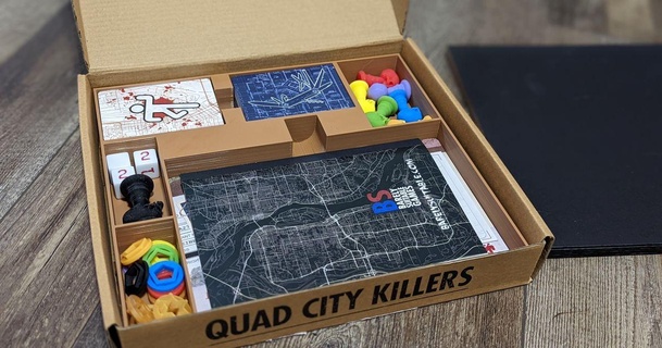yazı tahtası oyun organizatör dörtlü Kent katiller çene 3D modeller oyuncaklar oyunlar masa oyunu ekleri organizatörü 3d print model - Mito3D
