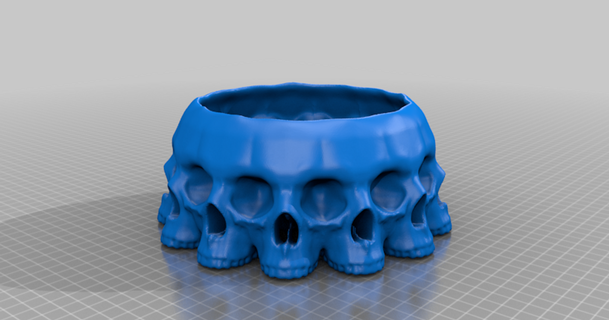 bowl 13 skullfaces halloween sonjaselena 3D Models Household Other House Equipment thingiverse 3d print model - Mito3D