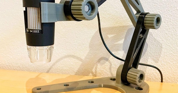 base modulaire microscope supporter forme Prusamini impression lit ancien 3D modèles loisir fabricants électronique usb 3d print model - Mito3D