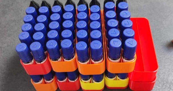 líquido garrafas organizar 12 mwinkel 3D modelos impressoras acessórios garrafa organizador vaporizar vapemod 3d print model - Mito3D