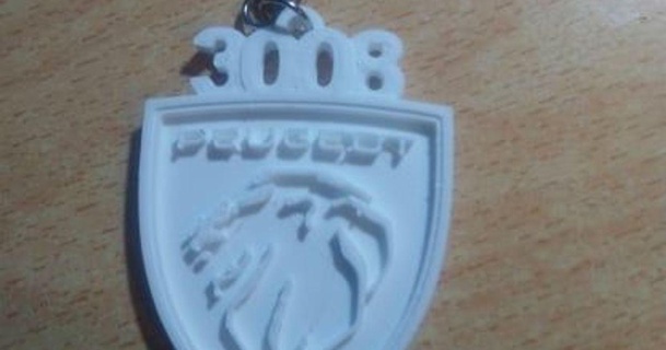 3D Printable Peugeot 208 keychain by BERTHE Alexis