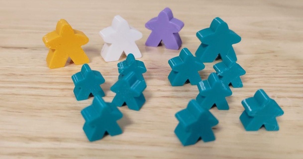 Carcassonne jogos peça quin 3D modelos brinquedos borda gametoken 3d print model - Mito3D