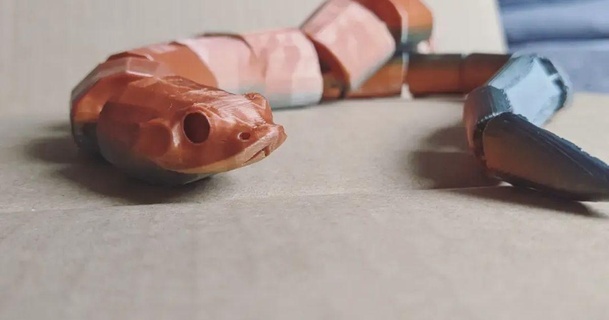 occidental nariz cerdo serpiente articulado viajero 3D modelos mundo escaneos animales modelo soporte 3d print model - Mito3D