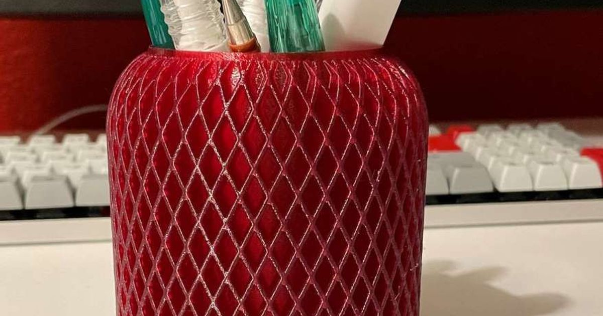 porta penna spirale vaso jan k 3D Modelli domestico ufficio thingiverse 3D print model - Mito3D