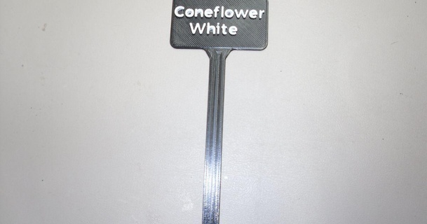 plant label white coneflower lmj 3D Models Household Outdoor & Garden flower 3d print model - Mito3D