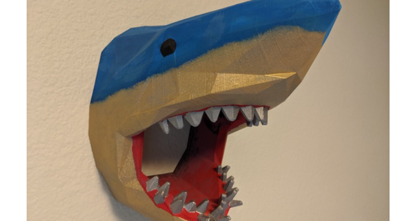 shark uwcharlie1983 3D Models World & Scans Animals trophy wall head white animal 3d print model - Mito3D