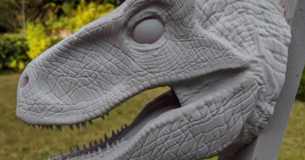 velociraptor dinosaurio uwcharlie1983 3D modelos mundo escaneos animales trofeo pared cabeza animal busto 3d print model - Mito3D