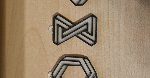 orecchini impostato escher impossibile forme nic Escher nemo ad corrutti 3D Modelli moda donne gioielleria pendente semplice 3d print model - Mito3D