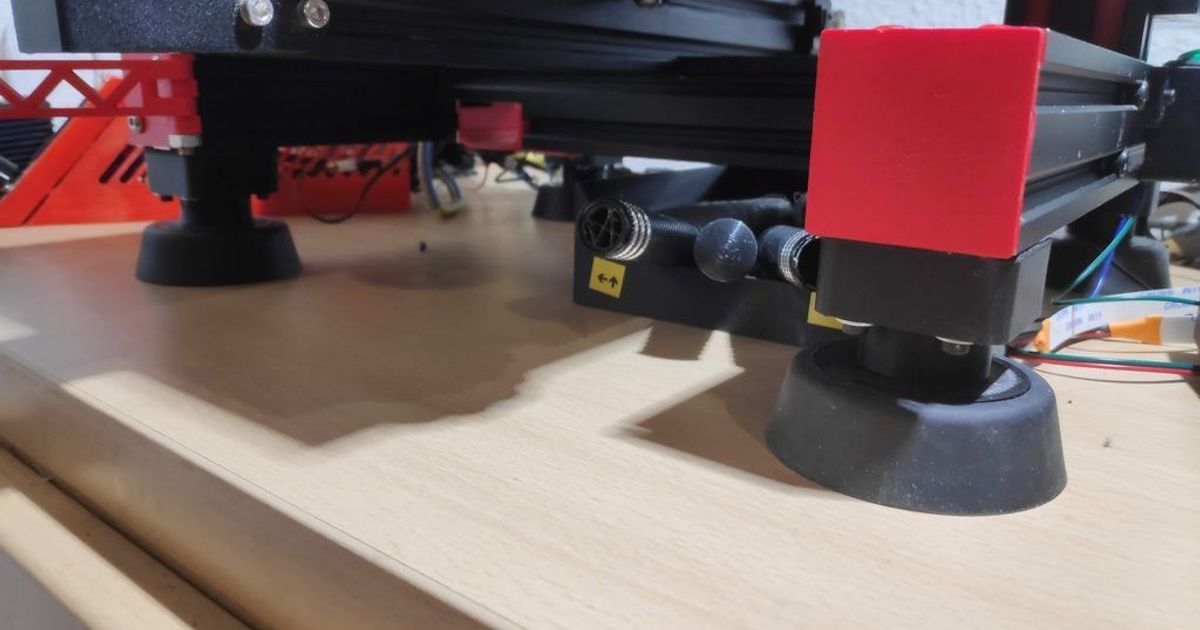 ender 3 pies base lavandería 45mm goyetus 3D modelos impresoras actualizaciones thingiverse 3D print model - Mito3D