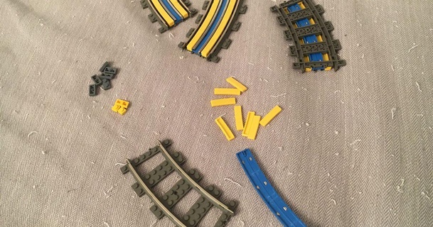 Lego r40 carril pista curvas medio losas ladrillo 3D modelos juguetes juegos edificio 3d print model - Mito3D