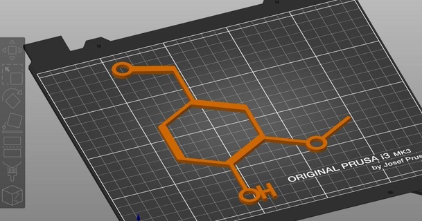 vainilla extraer vanilina piezo electricista 3D modelos aprendizaje química biología enseñando químico 3d print model - Mito3D