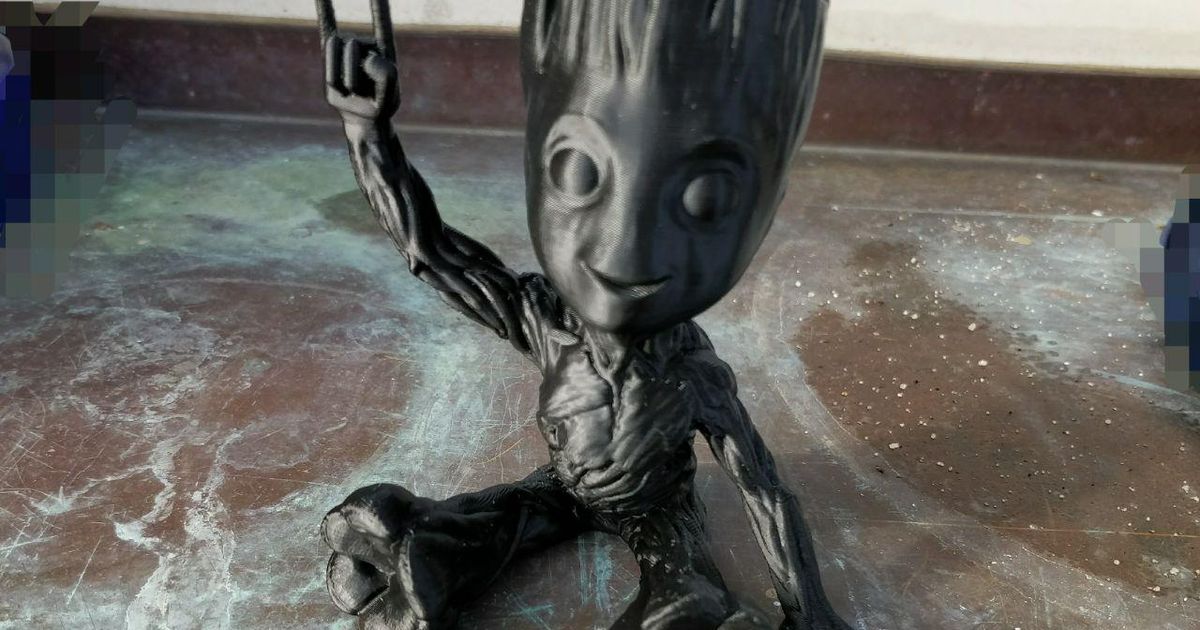 ağır metal Groot max666 indir Bedava stl model printablescom 3d modeller oyuncaklar oyunlar aksiyon rakamlar heykeller bebek groot istemiyorum iamgroot 3D print model - Mito3D