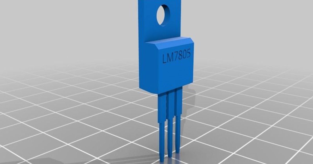 lm7805 mosfet hombre 3D modelos pasatiempo hacedores electrónica thingiverse 3D print model - Mito3D