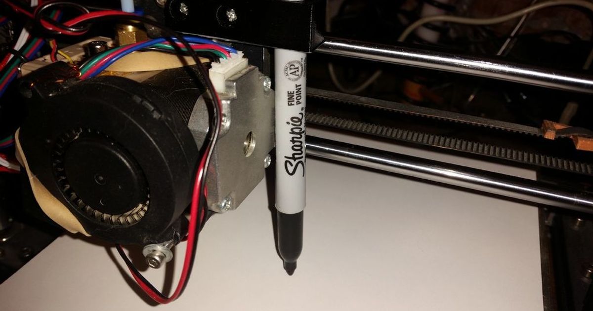 sharpie bracket prusa i3 clones flybypc 3D Models Printers Accessories thingiverse 3D print model - Mito3D