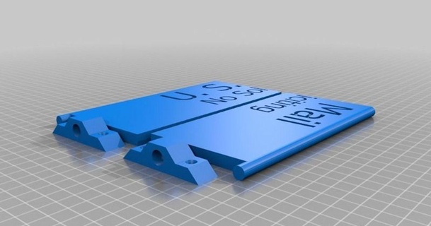 enviar fenda aba flybypc 3D modelos casa equipamento thingiverse caixa correio 3d print model - Mito3D
