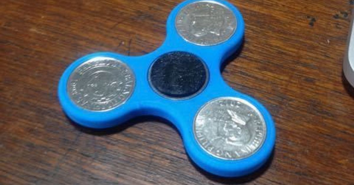 madeni para kıpır spinner Filipin 1 peso paralar kutu 3D modeller oyuncaklar oyunlar oyuncak stres çarkı şeytani fidgethandspinner 3D print model - Mito3D