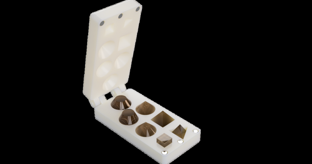 7x dé titulaire soutien iceteavanill 3D modèles Ménage maison équipement dnd chose universelle d20dice d10dice 3d print model - Mito3D
