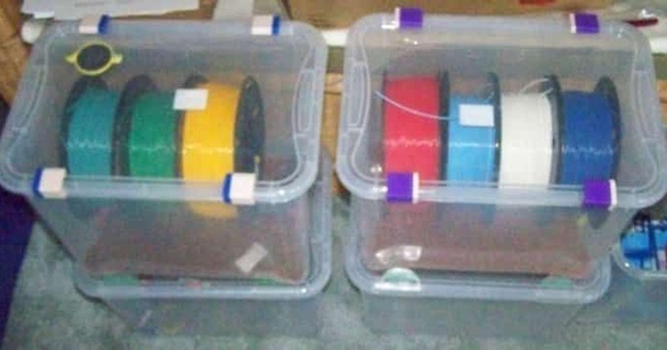 asciutto filamento Conservazione scatole cap 3D Modelli stampanti Accessori drybox storico filamentclip filamentdrybox 3d print model - Mito3D