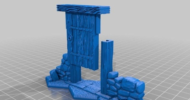 Gloomhaven Türen Lähmung 3D Modelle Spielzeuge Spiele draussen Terrain thingiverse Verlies Wargaming 3d print model - Mito3D