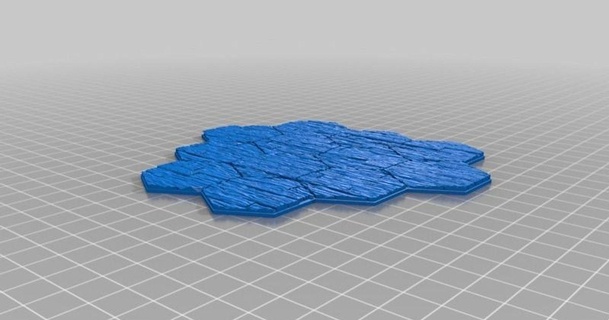 Gloomhaven Holz Panel Fliesen Lähmung 3D Modelle Spielzeuge Spiele draussen Hexagon Terrain verhexen thingiverse 3d print model - Mito3D