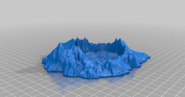 cratere lago 28mm giochi paralessi 3D Modelli giocattoli Giochi all'aperto thingiverse 3d print model - Mito3D