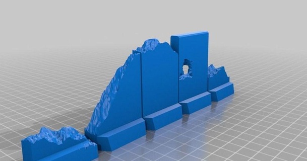 bremer parete 28mm giochi paralessi 3D Modelli giocattoli Giochi all'aperto terreno infinito warhammer 40k 3d print model - Mito3D
