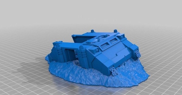 rhino wreck 28mm gaming paralepsis 3D Models Toys & Games Outdoor terrain 40k wargaming thingiverse 3d print model - Mito3D