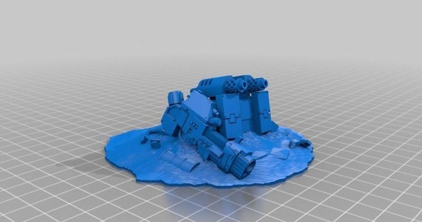dreadnought wreck 28mm gaming paralepsis 3D Models Toys & Games Outdoor terrain 40k wargaming thingiverse 3d print model - Mito3D