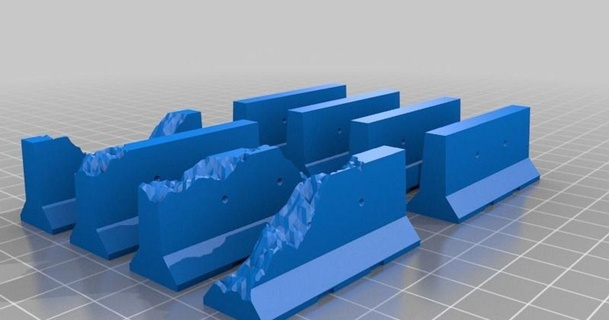 jersey barriere 28mm giochi paralessi 3D Modelli giocattoli Giochi all'aperto terreno infinito 40k wargaming thingiverse 3d print model - Mito3D