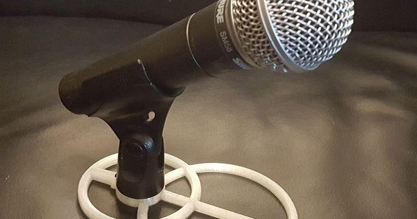 microphone stand v2 dampmaskin 3D Models Hobby & Makers Music thingiverse microphoneholder microphonemount microphonestand 3d print model - Mito3D