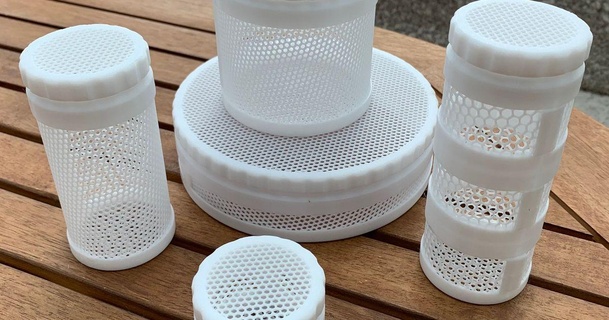 parametrico maglia contenitore jego 3D Modelli passatempo creatori organizzatori scatola silice 3d print model - Mito3D