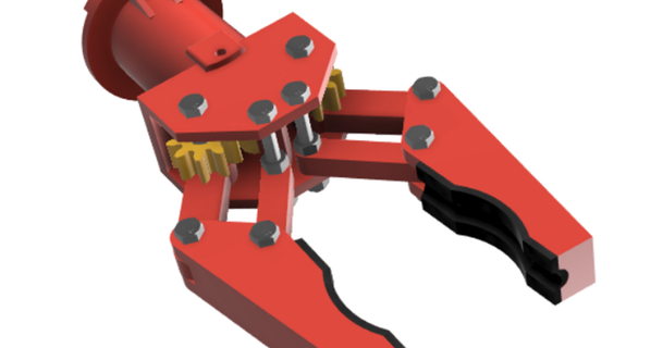 robótico braço garra montagem Adnan rk 3D modelos passatempo fabricantes RC robótica thingiverse 3d print model - Mito3D