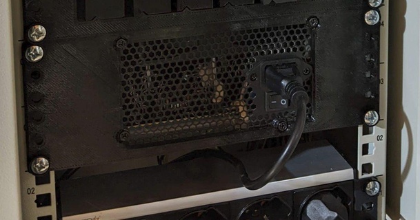 atx psu support 10 pouce grille héron 3D modèles gadgets ordinateurs cabinet réseau 10inch 3d print model - Mito3D