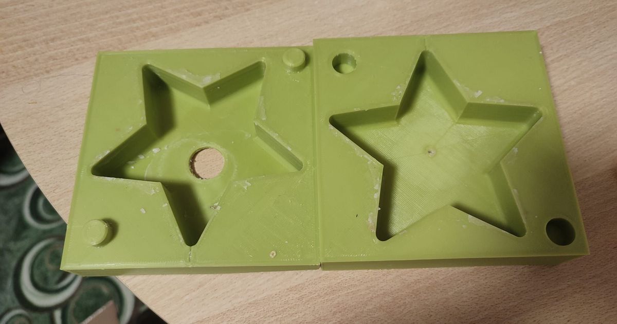 candle soap mold star christmas steppenpferd 3D Models Art & Design Other Designs wax 3D print model - Mito3D
