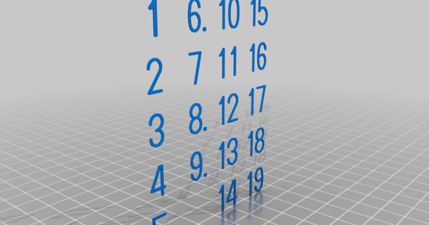 numero inserti 15+4 puzzle piastrelle rapito 3D Modelli giocattoli Giochi Brain teasers thingiverse 3d print model - Mito3D