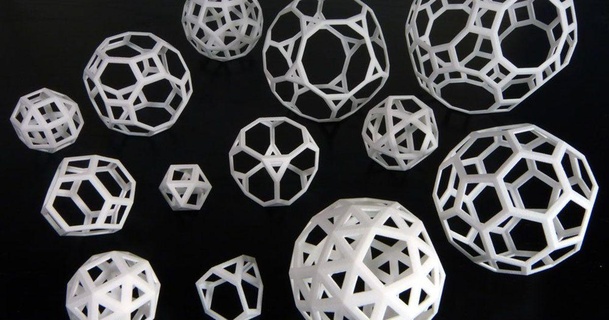 arşimet çokyüzlü kendinden geçmiş 3D modeller öğrenme matematik şeytani geometrik biçimler 3d print model - Mito3D