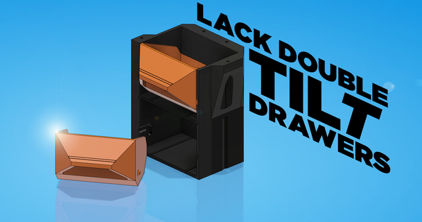 lack double tilt drawers jerrari 3D Models Printers - Upgrades table box organizer tool ikea 3d print model - Mito3D