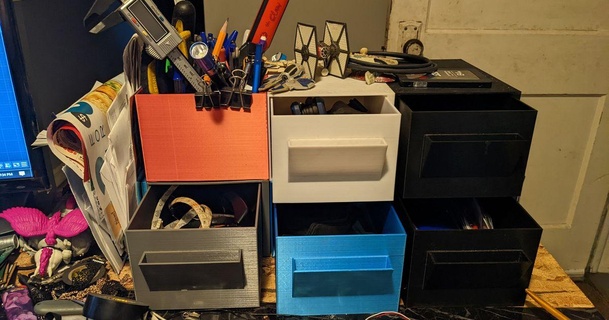modular cajón sistema Ardilla 3D modelos casa oficina organizador escritorio organizacion 3d print model - Mito3D