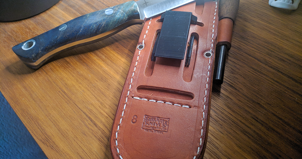 bark river leather sheath belt & pocket clip sarusani 3D Models Sports Outdoor knife edc aurora knives gunny 3d print model - Mito3D