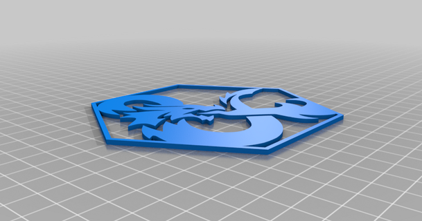 100 hexadécimal vieux rockman 3D modèles art conception 2D assiettes logos donjons Dragons chose universelle 2dwallart 100hex 3d print model - Mito3D